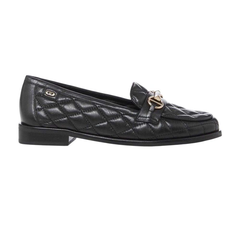 Dune London Womens/Ladies Leather Snaffle Loafers / Black